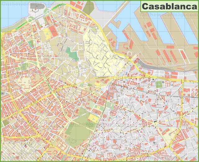 Plano de la ciudad de Casablanca