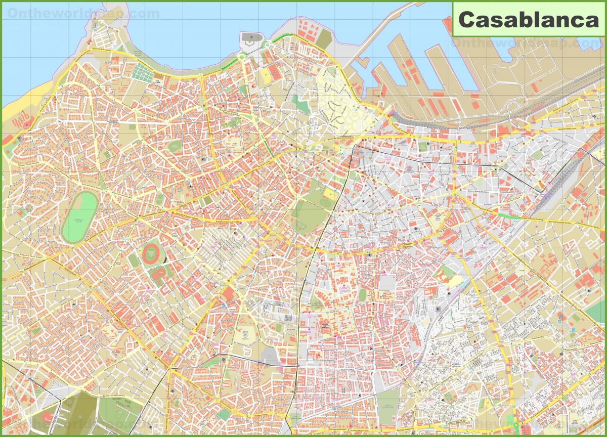 Mapa de calles de Casablanca